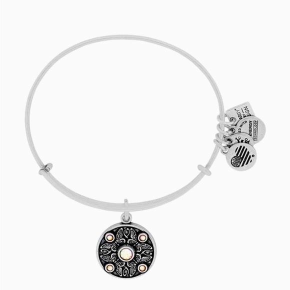 🎁NWT! Alex and Ani Wings of Change Silver Charm Bracelet Bangle - Picture 2 of 5